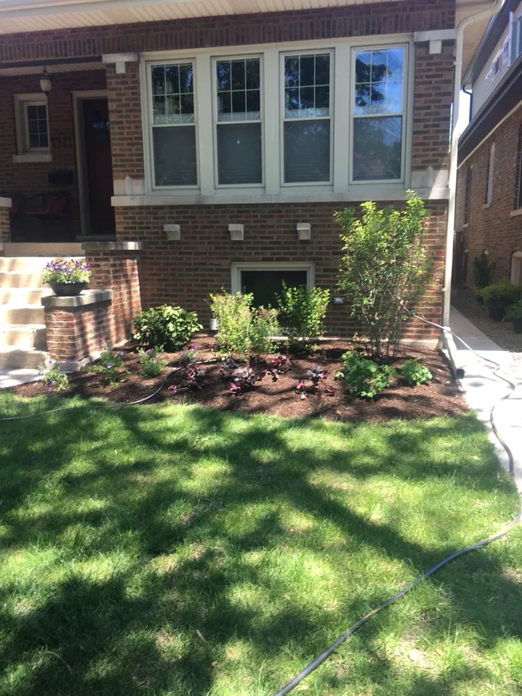 Professional landscape installation in Chicago, IL by Italian Gardens Landscaping