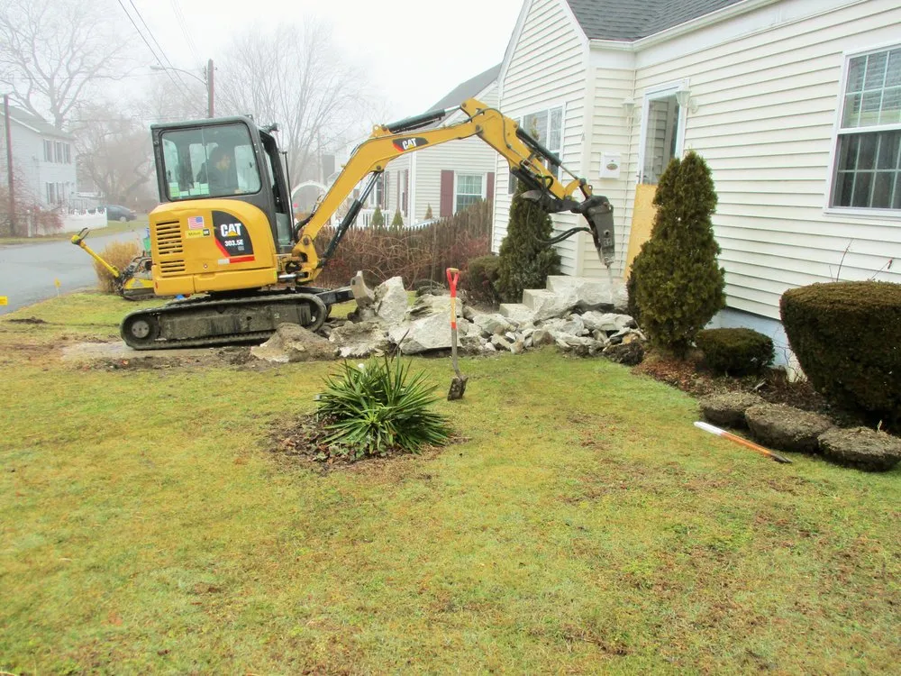 Custom outdoor landscaping in Portsmouth, RI by It's About Thyme Landscape