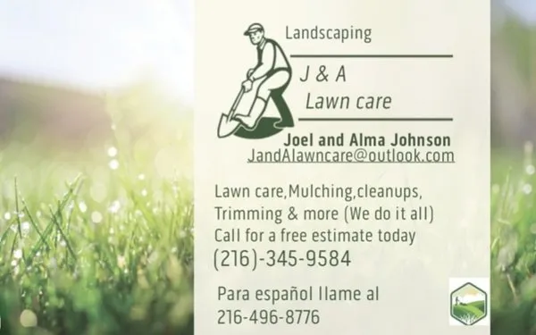 J & A Lawn care Logo