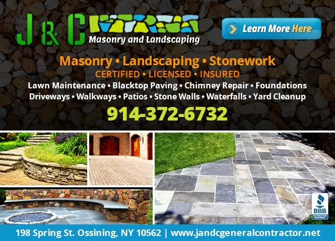 Expert garden landscaping in Ossining, NY by J & C Masonry & Landscaping