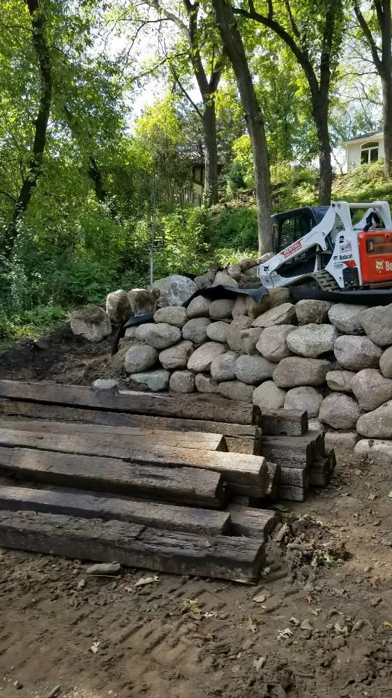 Custom landscape installation in Rochester, MN by J & D Landscaping Services