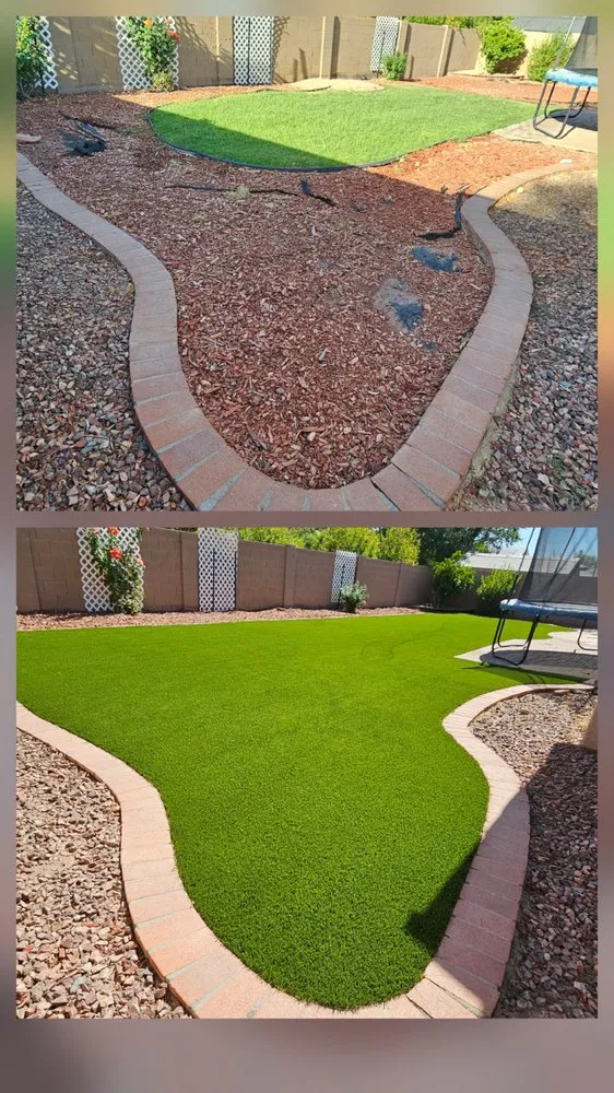 Custom landscape installation in Queen Creek, AZ - J & E Landscape