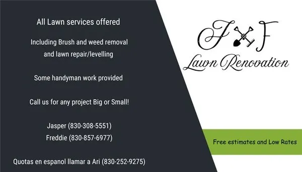 J & F Lawn Renovation Logo