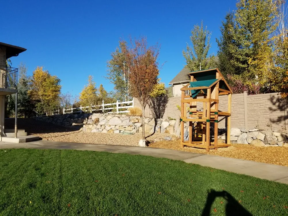 Expert garden landscaping with custom design in American Fork, UT by J & J Services