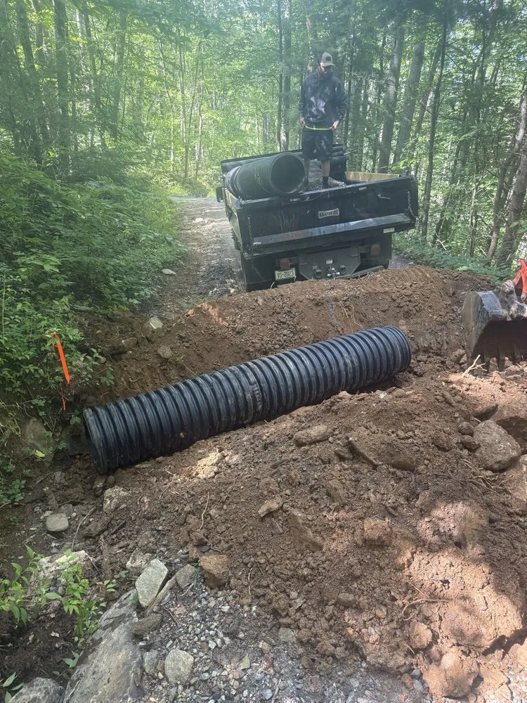 Custom residential landscaping with custom design across Weaverville, NC - J & K Excavation