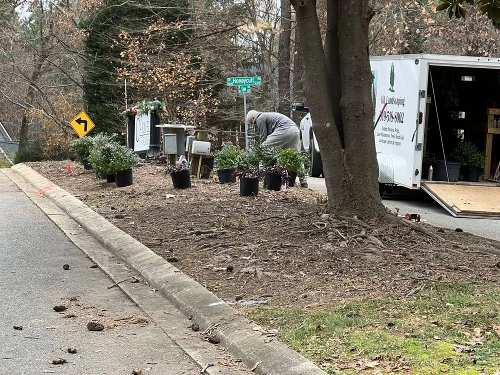 Custom landscape installation in Raleigh, NC - J & L Landscaping