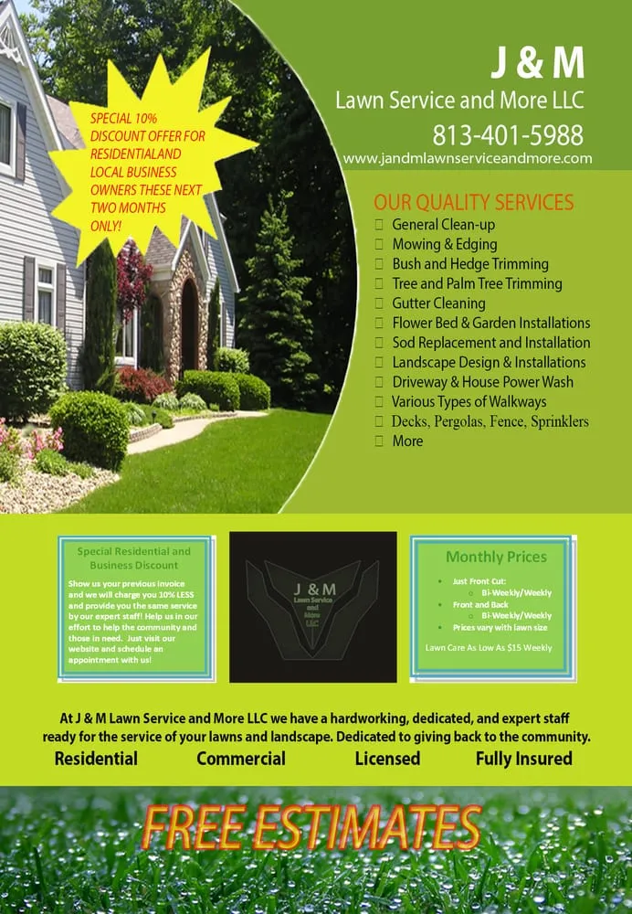 Local landscape installation with custom design in Tampa, FL by J & M Lawn Service and More