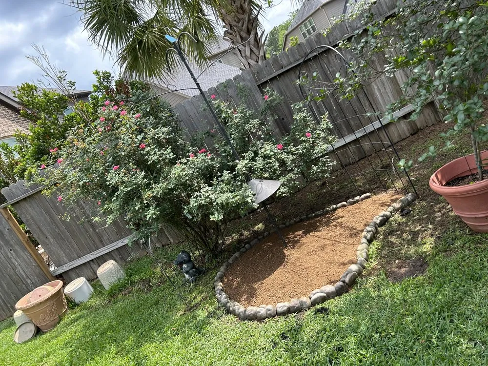 Local landscape installation with custom design in Conroe, TX by J & N Landscaping and Remodeling Services