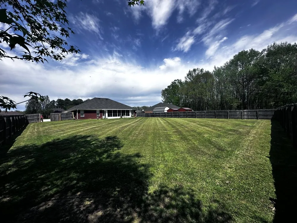 Custom landscape installation in Athens, AL - J and H Yard Work