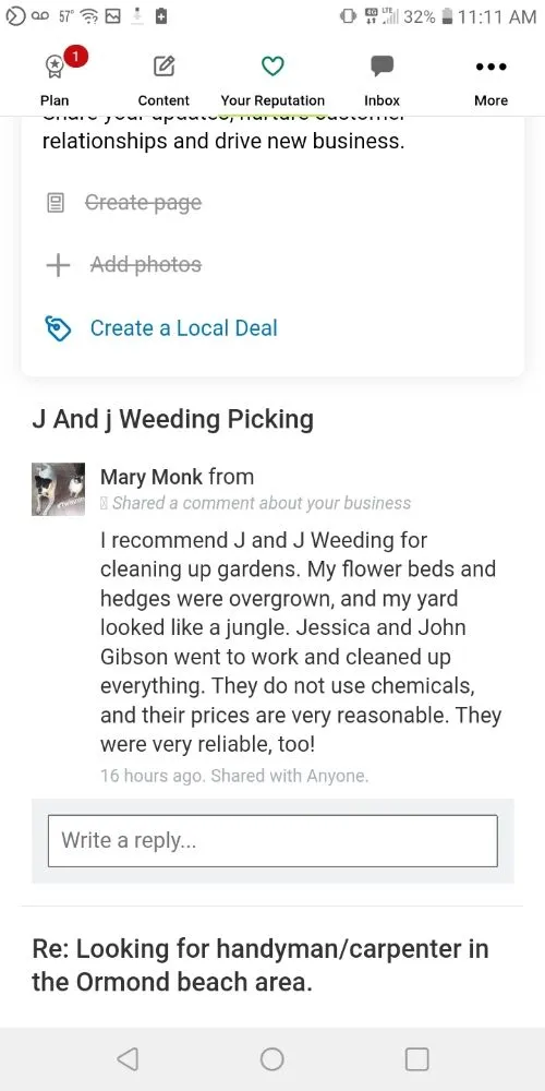 Local outdoor landscaping in Ormond Beach, FL - J and j Weeding Picking