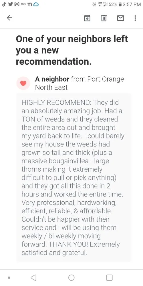 Expert residential landscaping in Ormond Beach, FL by J and j Weeding Picking