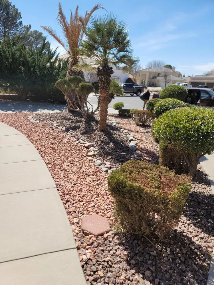 Custom landscape design for residential properties in El Paso, TX by J B Lawn Care