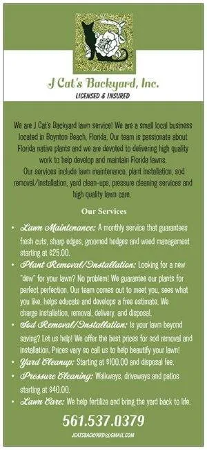 Expert garden landscaping in Boynton Beach, FL by J Cat's Backyard