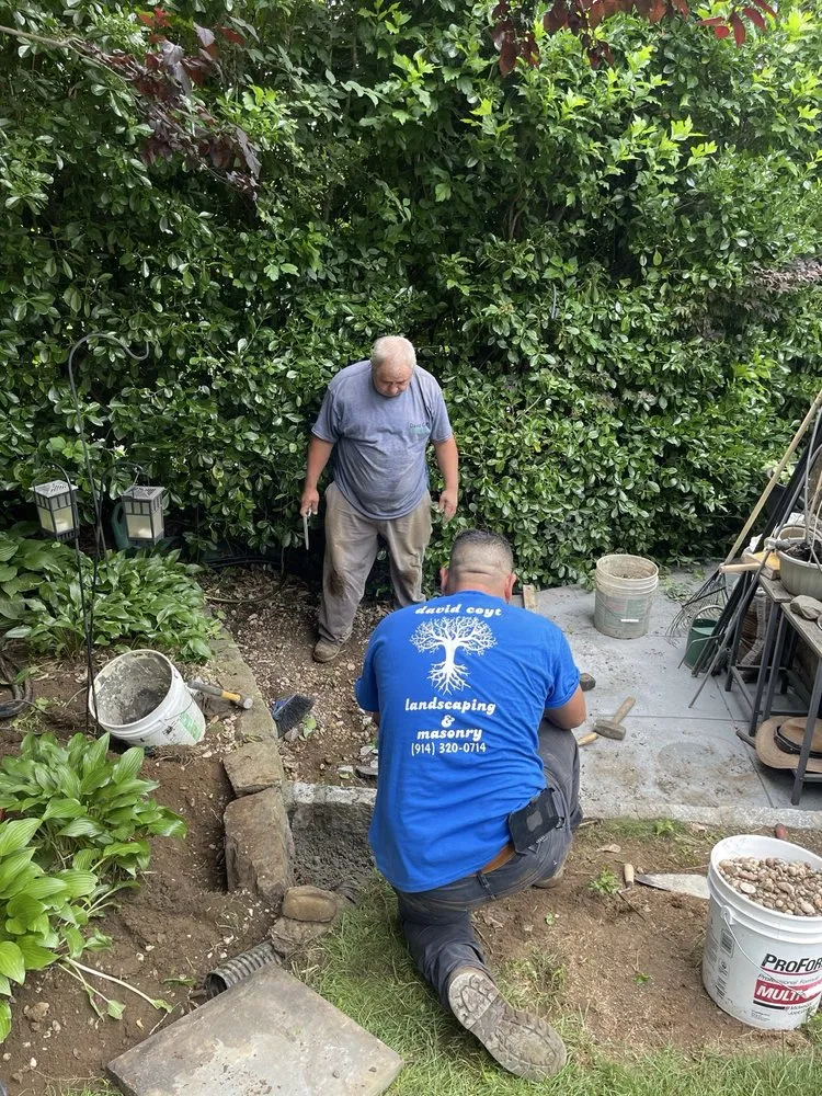 Affordable landscape installation with custom design in New Rochelle, NY by J Coyt landscaping