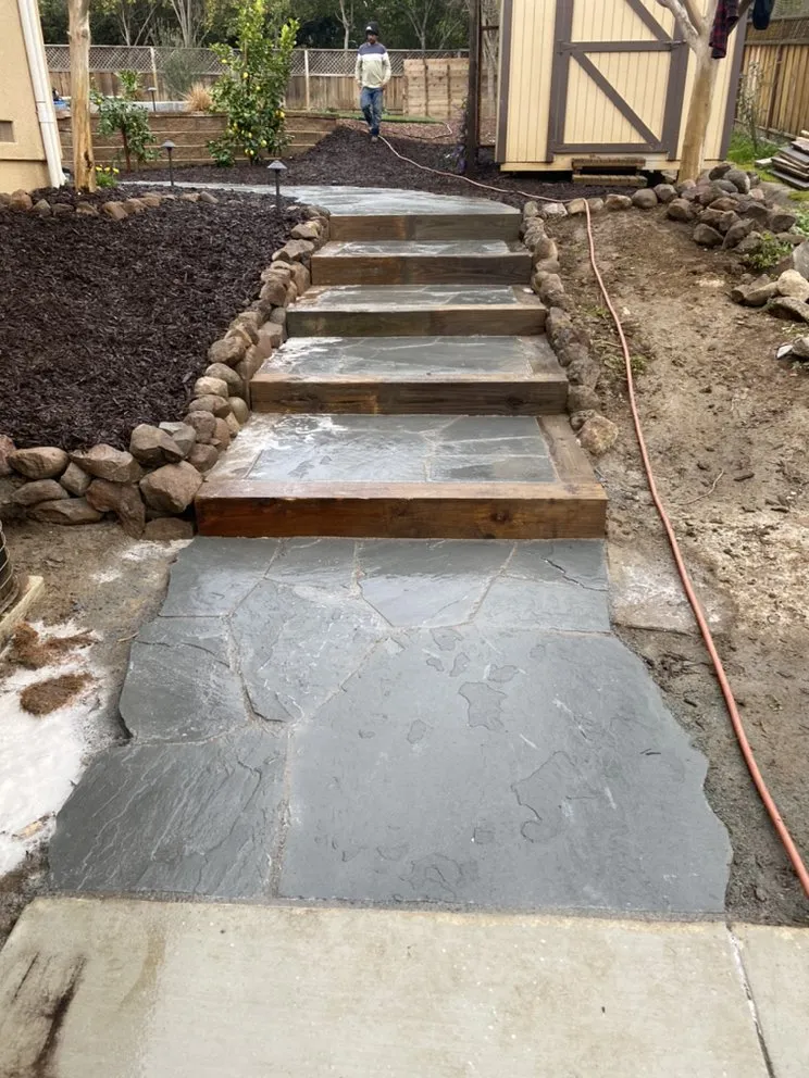 Custom landscape installation in Hollister, CA - J G Pavers and Construction