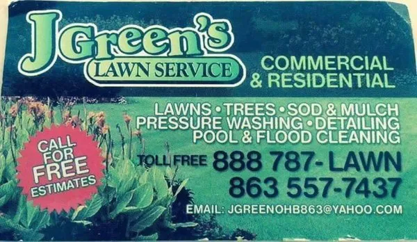 J Green Lawn & Tree Services Logo