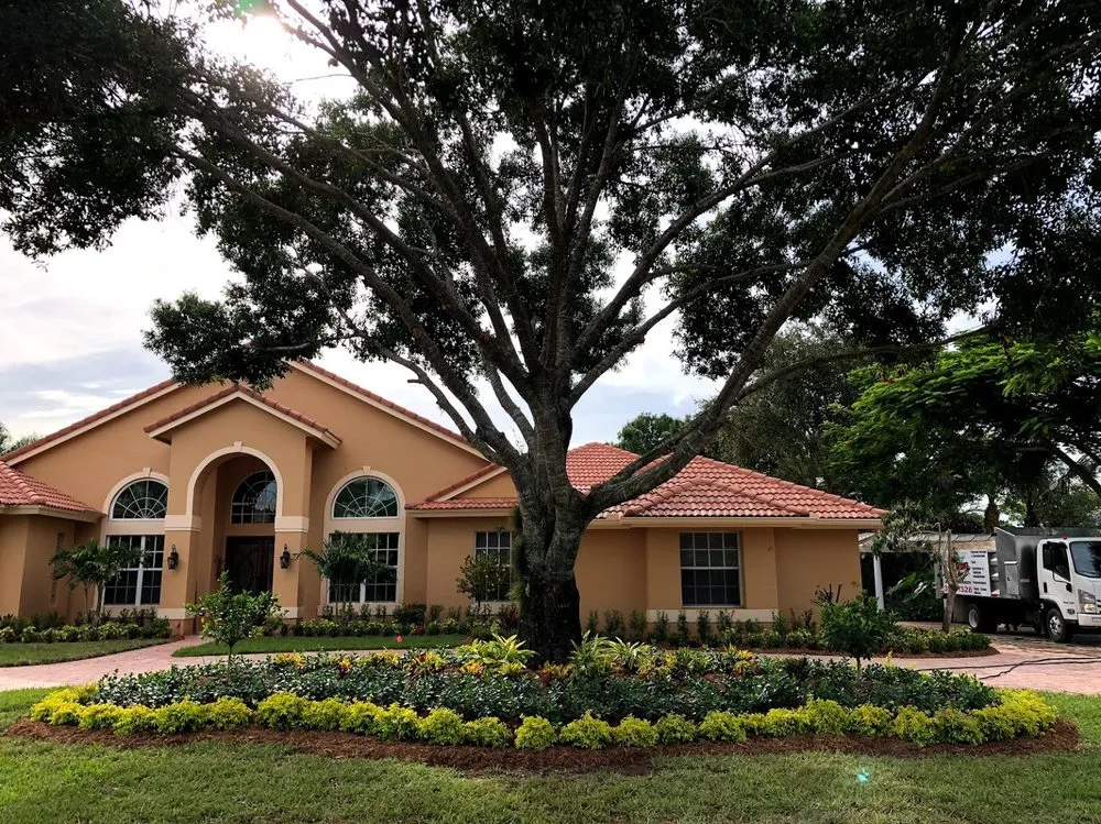 Professional landscape installation in Port Saint Lucie, FL by J Guerne Landscaping