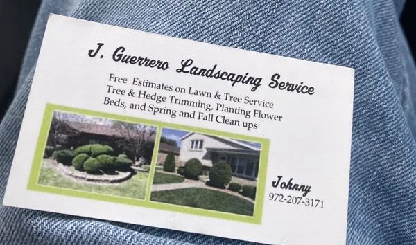J Guerrero Landscaping Service Logo