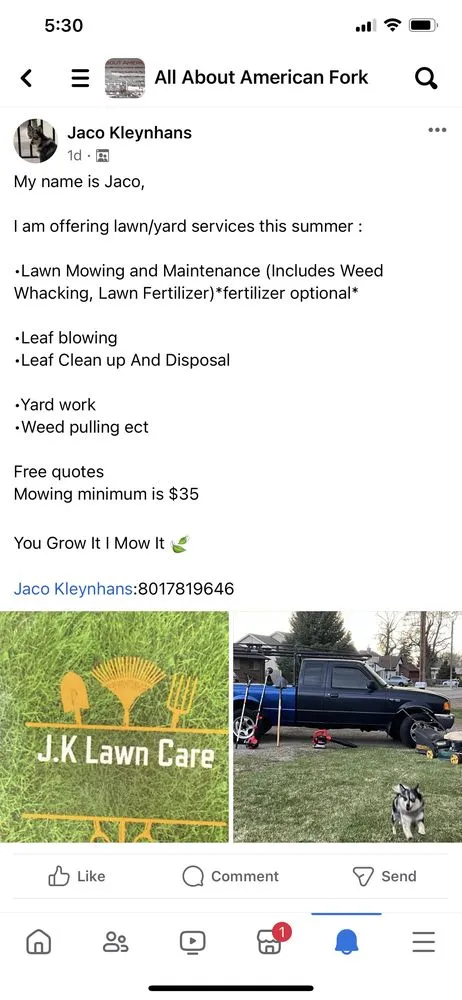 Expert lawn care service in American Fork, UT by J K Lawn Care