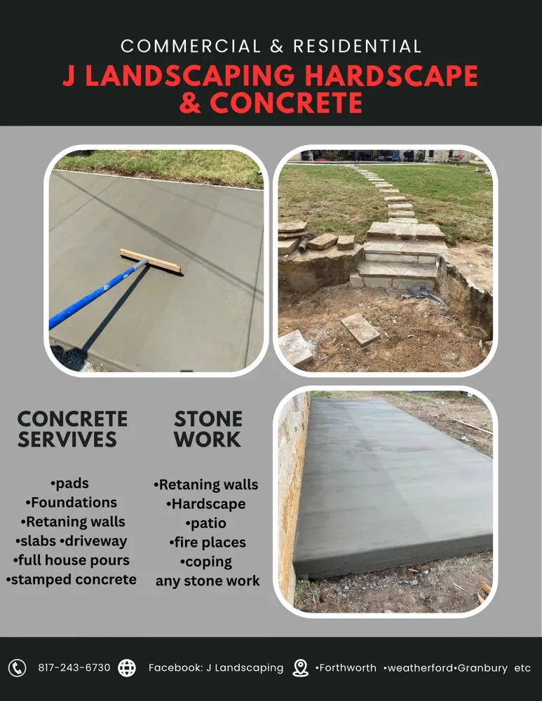 Local outdoor landscaping experts serving Benbrook, TX - J Landscaping Hardscape & Concrete