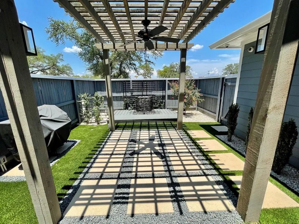 Custom landscape installation in San Antonio, TX by J. Ponce and Son Landscaping