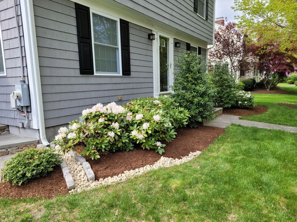 Reliable garden landscaping with custom design in Bristol, RI by J S B Property Management and Lawn Care
