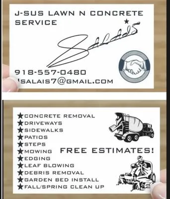 J-sus Lawn N Concrete Logo