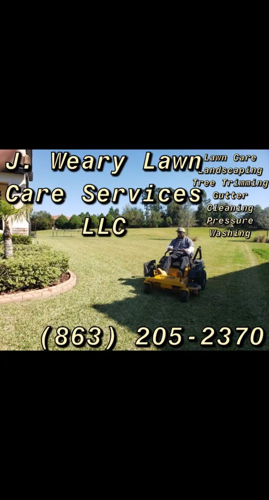 Expert lawn mowing service in Lakeland, FL by J Weary Lawn Care Services