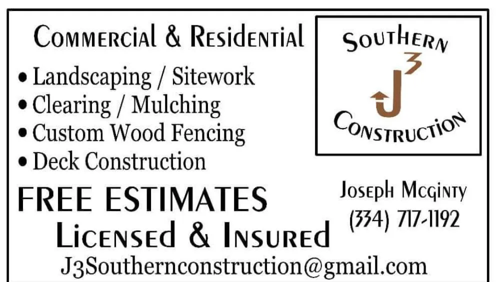 Custom residential landscaping in Prattville, AL by J3 Southern Construction