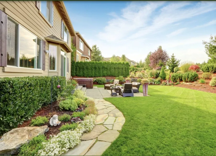 Professional landscape installation in Conroe, TX by J&A LANDSCAPING