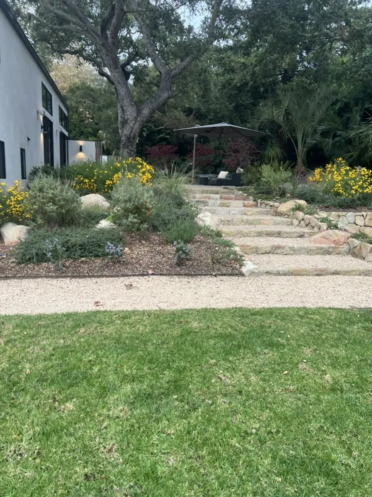 Custom landscape installation with custom design in Santa Barbara, CA by Jacinto's Landscape and Maintenance