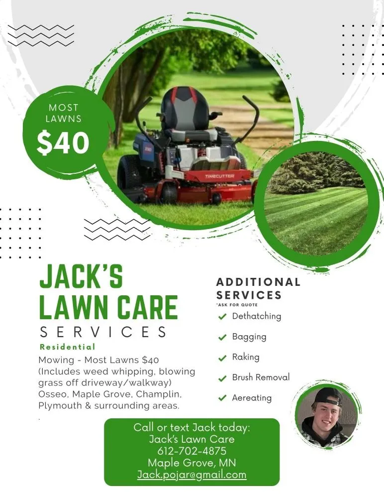 Custom lawn mowing service for homes in Maple Grove, MN by Jacks Lawn Care