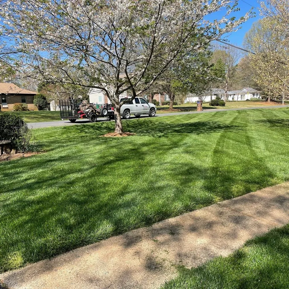Custom landscaping services for homes in Indian Trail, NC by Jackson Mowing Service