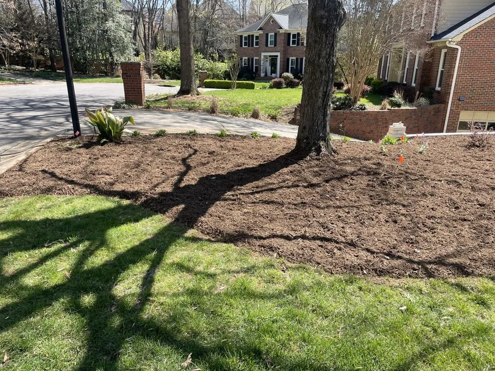 Professional outdoor landscaping with custom design in Indian Trail, NC by Jackson Mowing Service