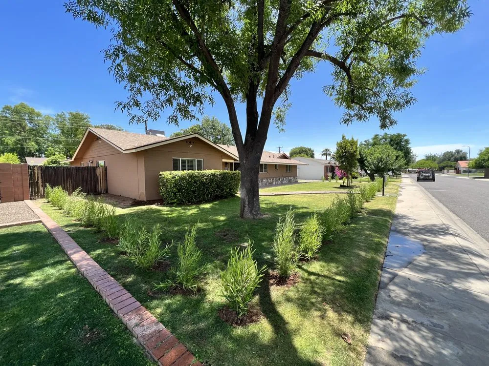 Custom landscape installation in Phoenix, AZ by Jaguars Landscaping