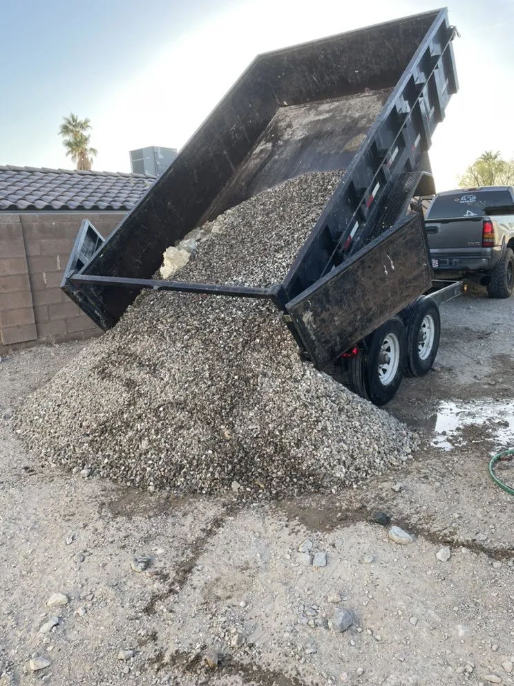 Local outdoor landscaping in Phoenix, AZ by Jakes Bobcat and hauling