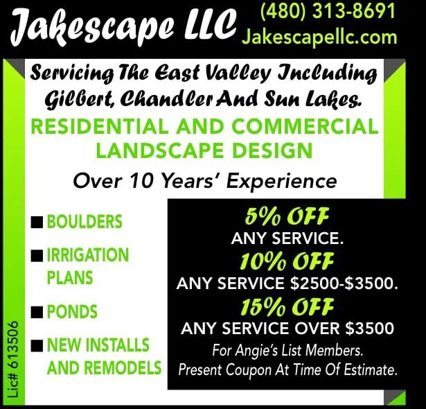 Professional residential landscaping in Chandler, AZ by Jakescape