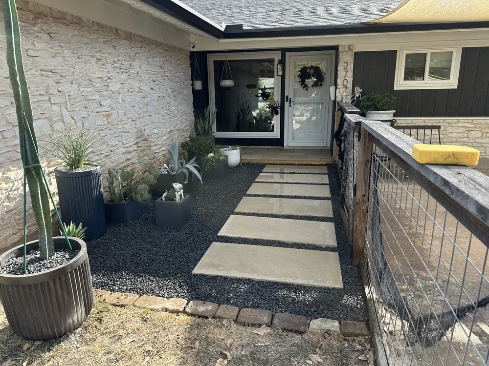 Custom landscape installation for beautiful yards across Del Valle, TX - Jane Custom Masonry