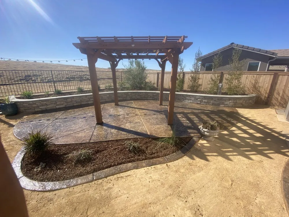 Local outdoor landscaping with custom design in Fresno, CA by Jarce Construction