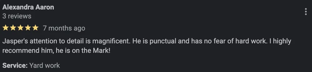 Local lawn mowing service in Asheville, NC - Jasper’s Mark Lawn Care