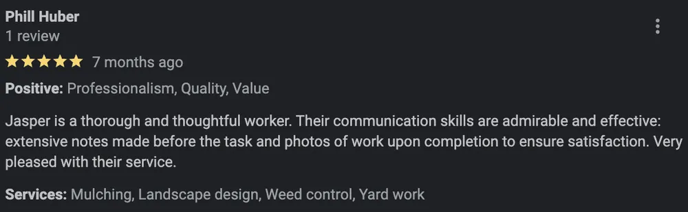 Local landscape design experts serving Asheville, NC - Jasper’s Mark Lawn Care