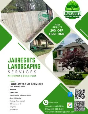 Jauregui's Landscaping Logo