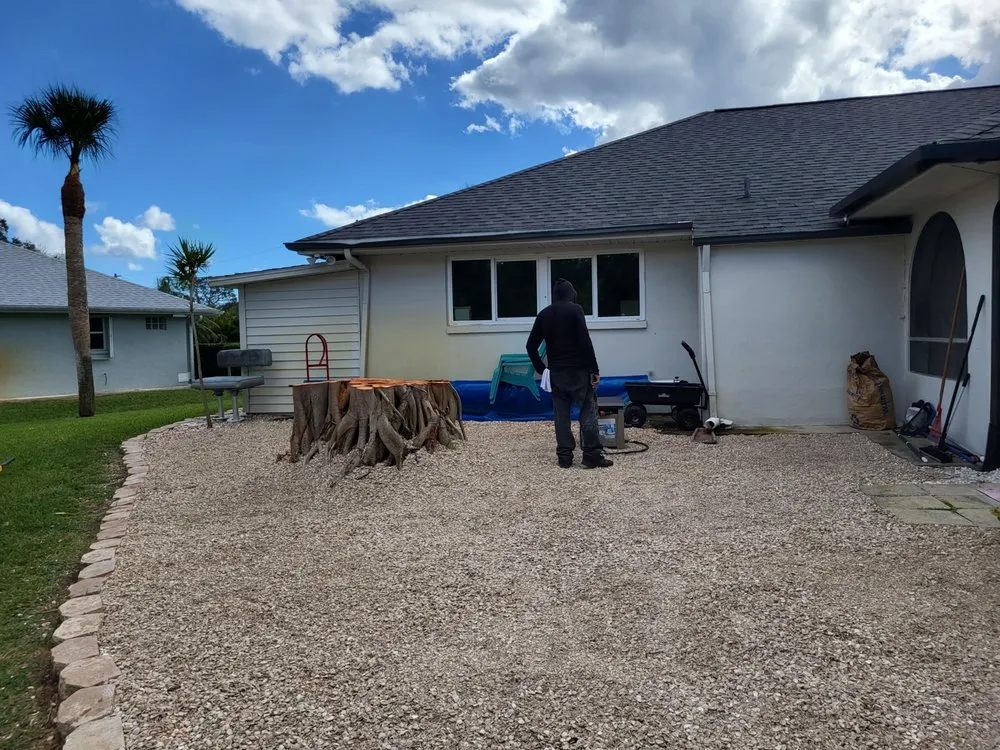 Custom landscape installation for beautiful yards in North Port, FL by Javier martinez tree service