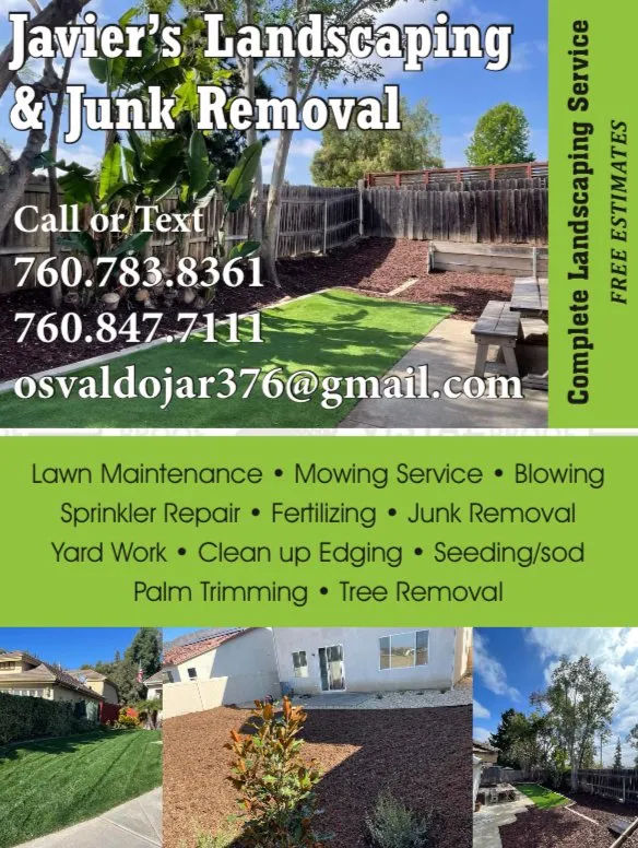 Trusted yard maintenance with custom design in Vista, CA by Javier’s Landscaping & Junk Removal