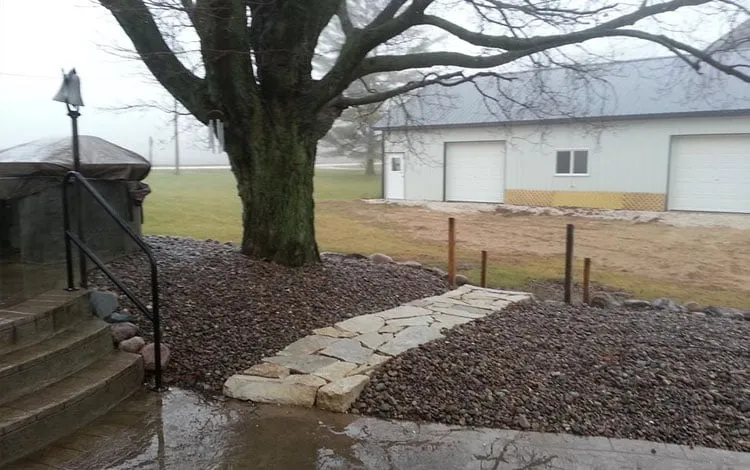 Custom landscaping services near you across Sheboygan Falls, WI - J.A.W.S. Cutting Edge Lawn Care LLC