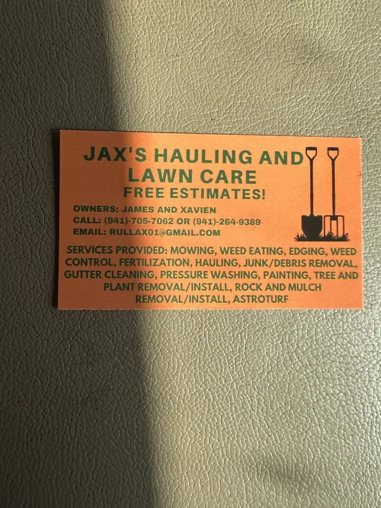 Trusted lawn mowing service experts serving Apollo Beach, FL - Jax’s Hauling and Lawn Care