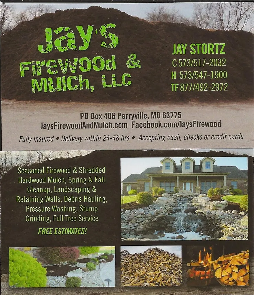 Reliable landscape design in Perryville, MO by Jay's Firewood & Mulch