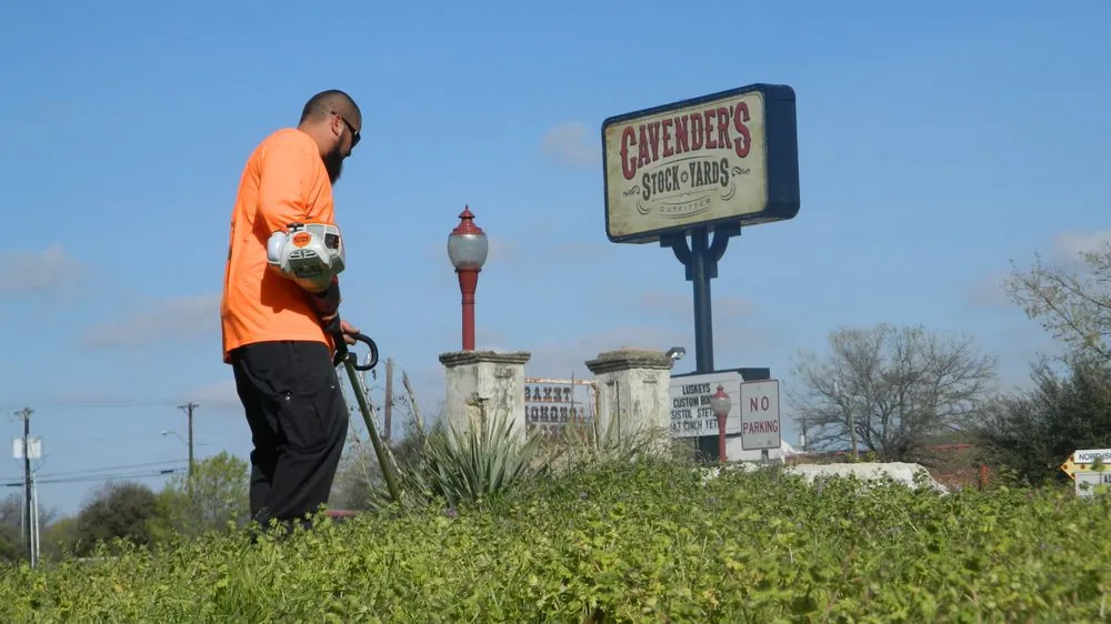 Custom landscape design in Euless, TX by Jay's Lawn Service