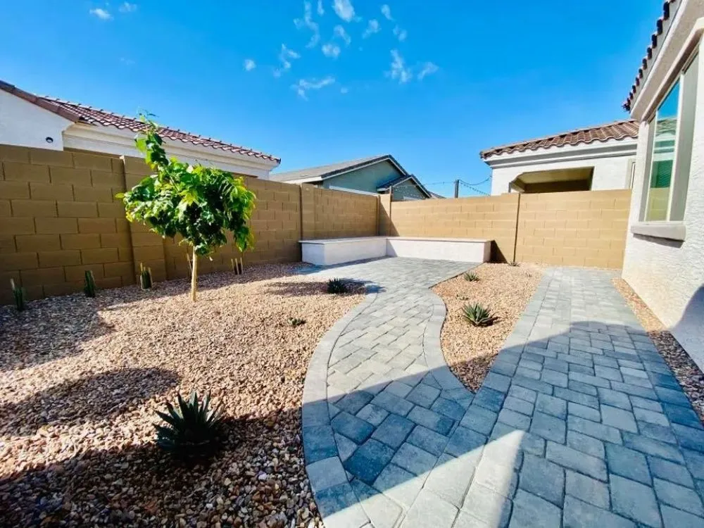 Custom landscape installation for homes in Las Vegas, NV by J&B Landscaping