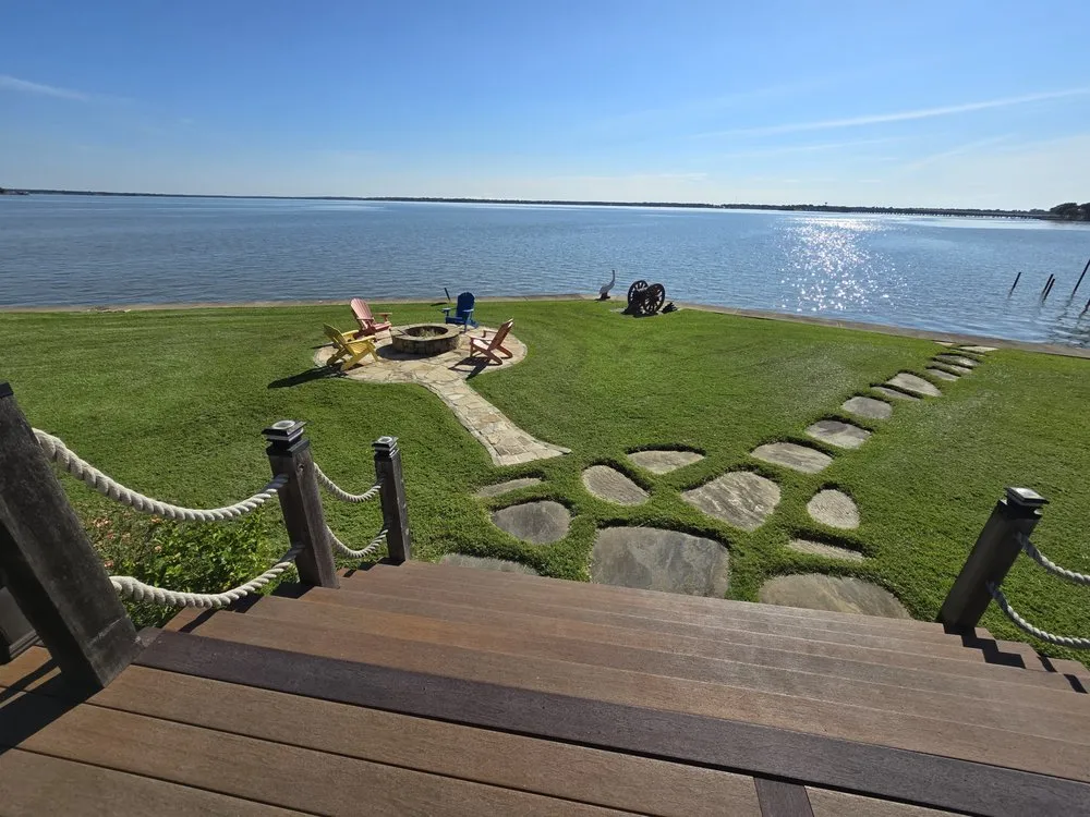 Custom landscape design with custom design in Kemp, TX by JBC MOWING LLC